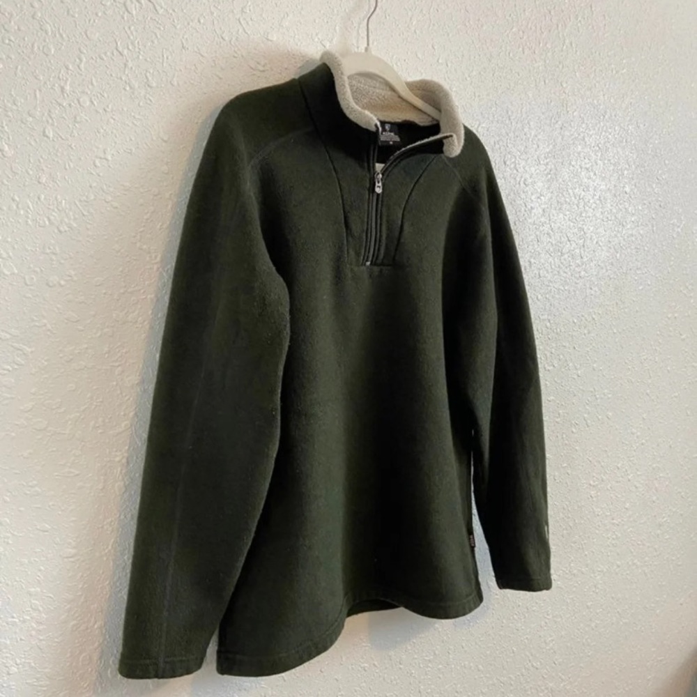 Kuhl green mens fleece lined pullover size medium